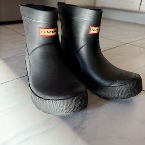Hunter Matte Black Ankle Boots